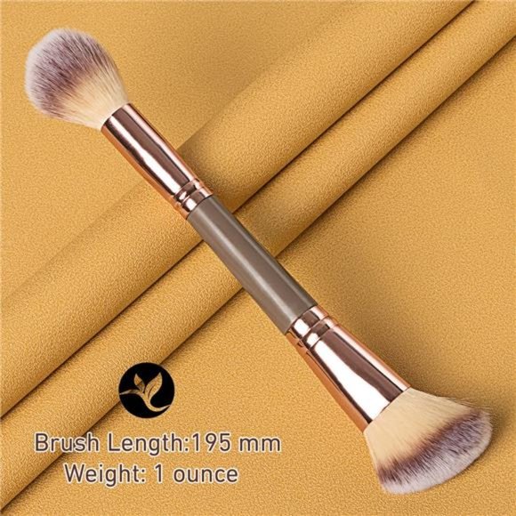 Foundation Makeup Brush, Double-ended Angled/Round Top Contour Makeup Brush - Picture 6 of 8